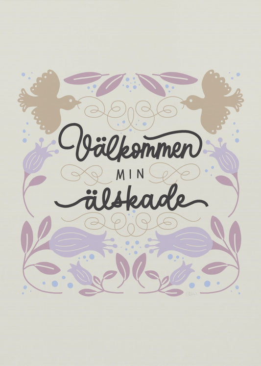 Välkommen Welcome Light | Poster