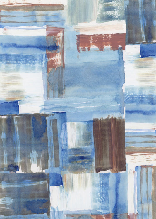 Eisblau Abstrakt 1 | Leinwand