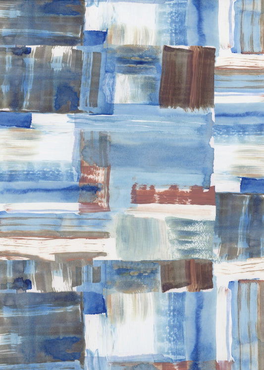 Eisblau Abstrakt 3 | Leinwand