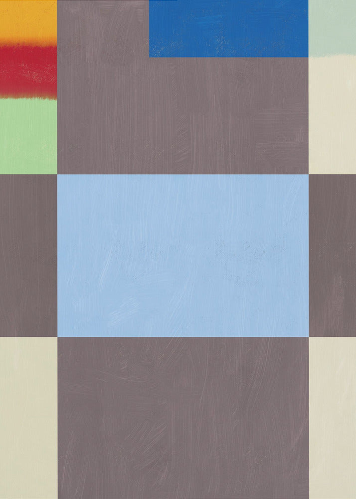 Geometrische Formen mit einer gedämpften Farbpalette aus Grau | Poster