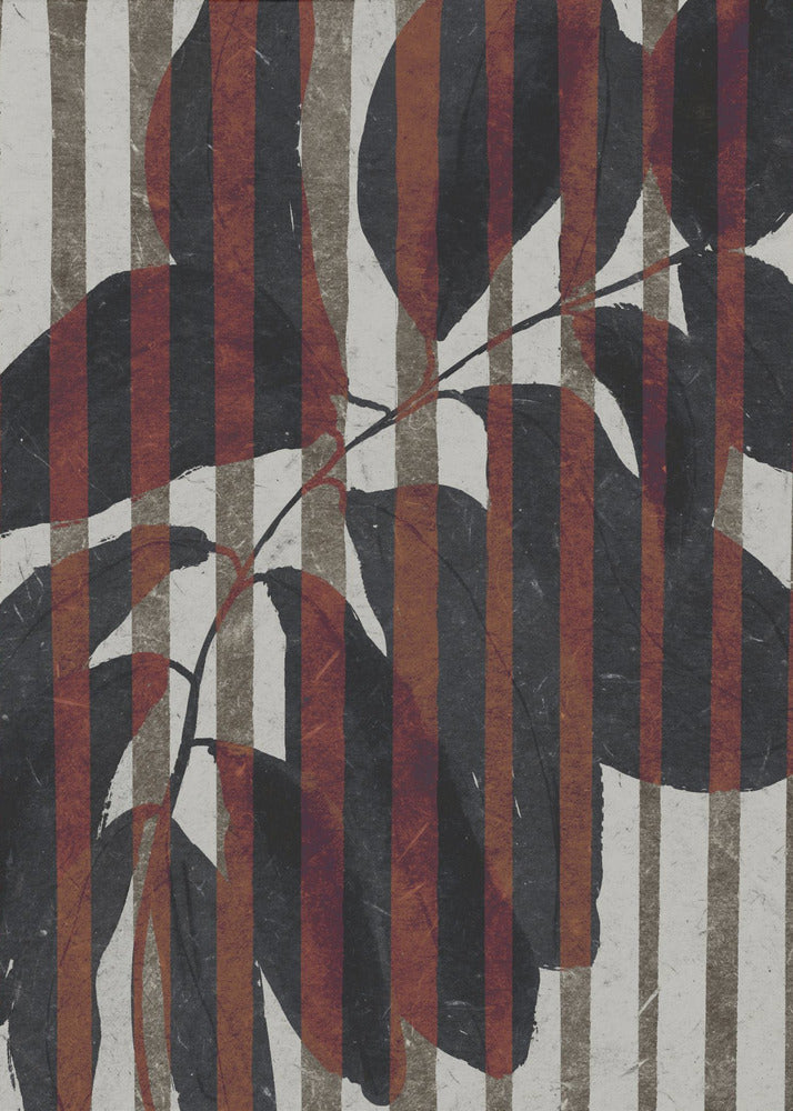 Gestreiftes Botanisches | Leinwand