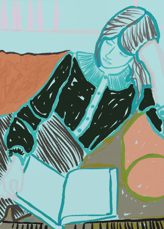 Lesende Dame | Leinwand