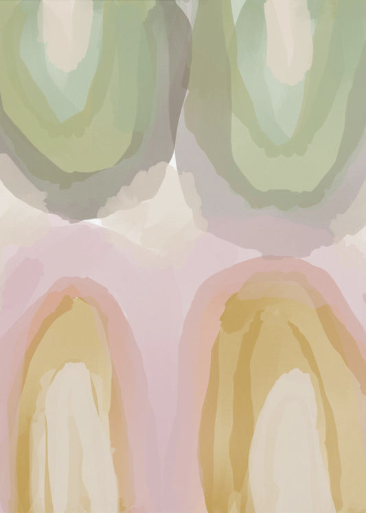 Aquarell Pastell Abstrakt | Leinwand