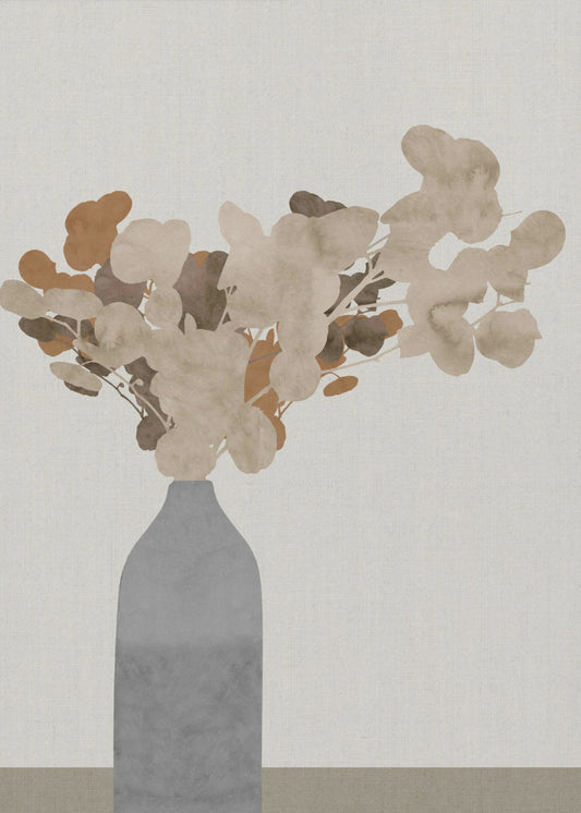 Rust Brown Dried Flowers In Vase On Table 1 Jpg | Canvas