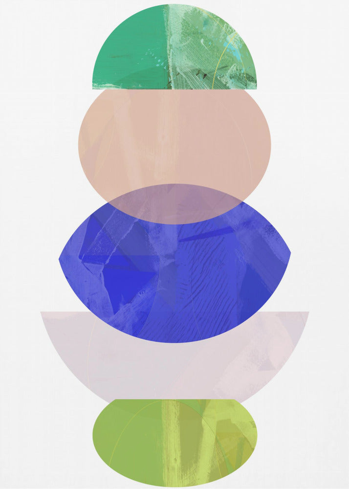 Coloured Shapes Stack 1 | Poster