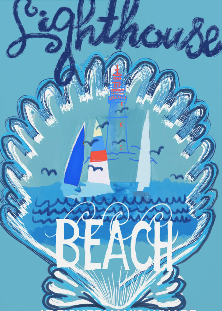 Leuchtturm-Strand-Poster 2 | Poster