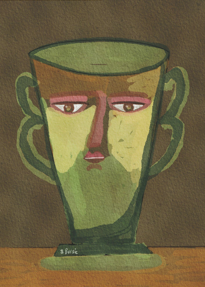 Tasse Mann braune Version | Leinwand