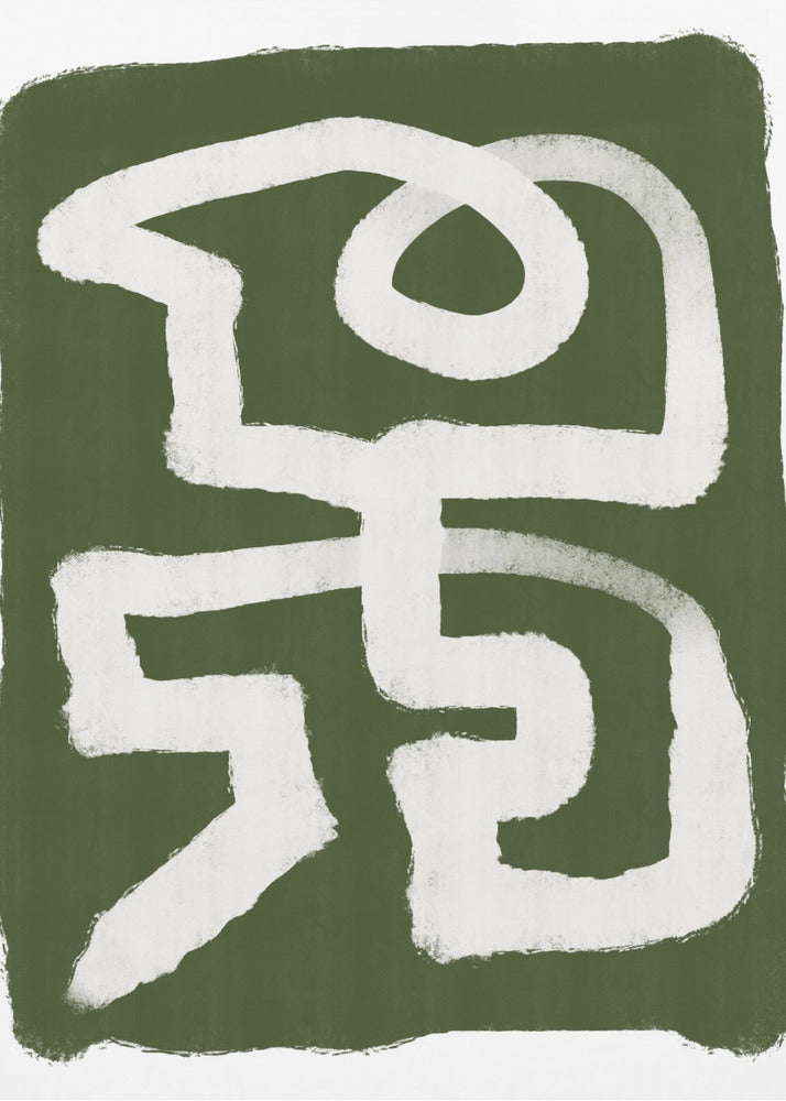 Abstrakte grüne Linie | Poster