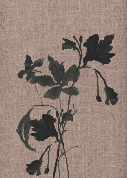 Schwarzes Blumenmuster 3 | Poster