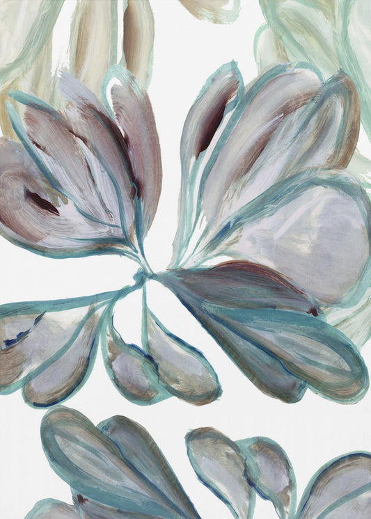Aqua Floral 2 | Leinwand