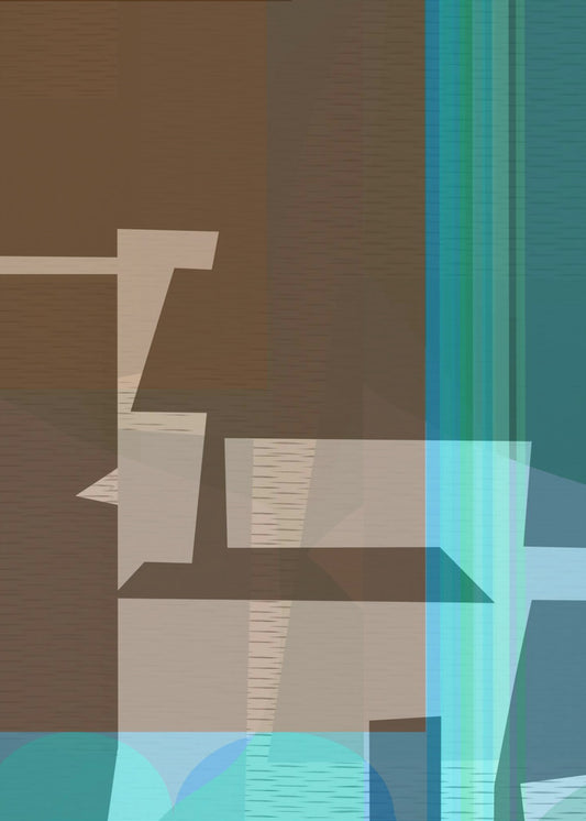 Brown Blue Woven 1 | Poster