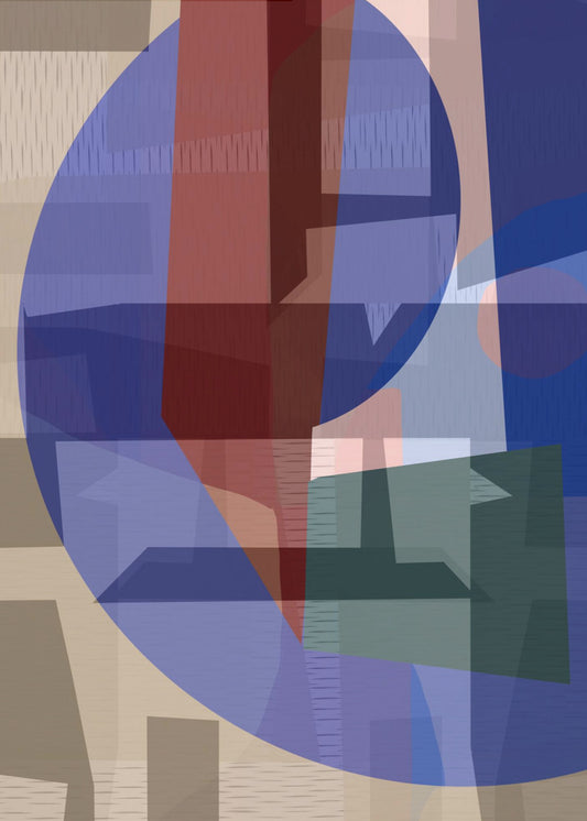 Brown Blue Woven 5 | Poster