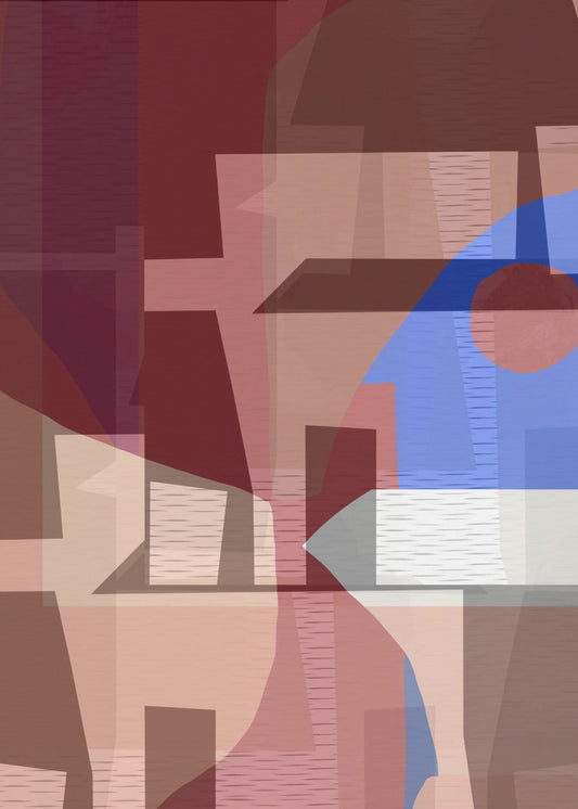 Brown Blue Woven 6 | Canvas