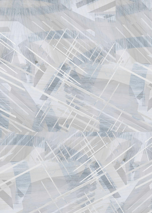 Calm Grey White Abstract 2 | Poster