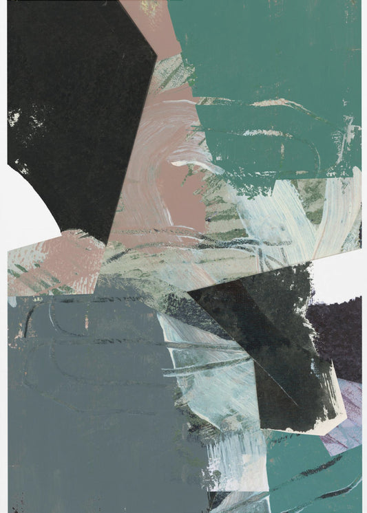 Blau Schwarz Neutral Weiß 3 | Leinwand