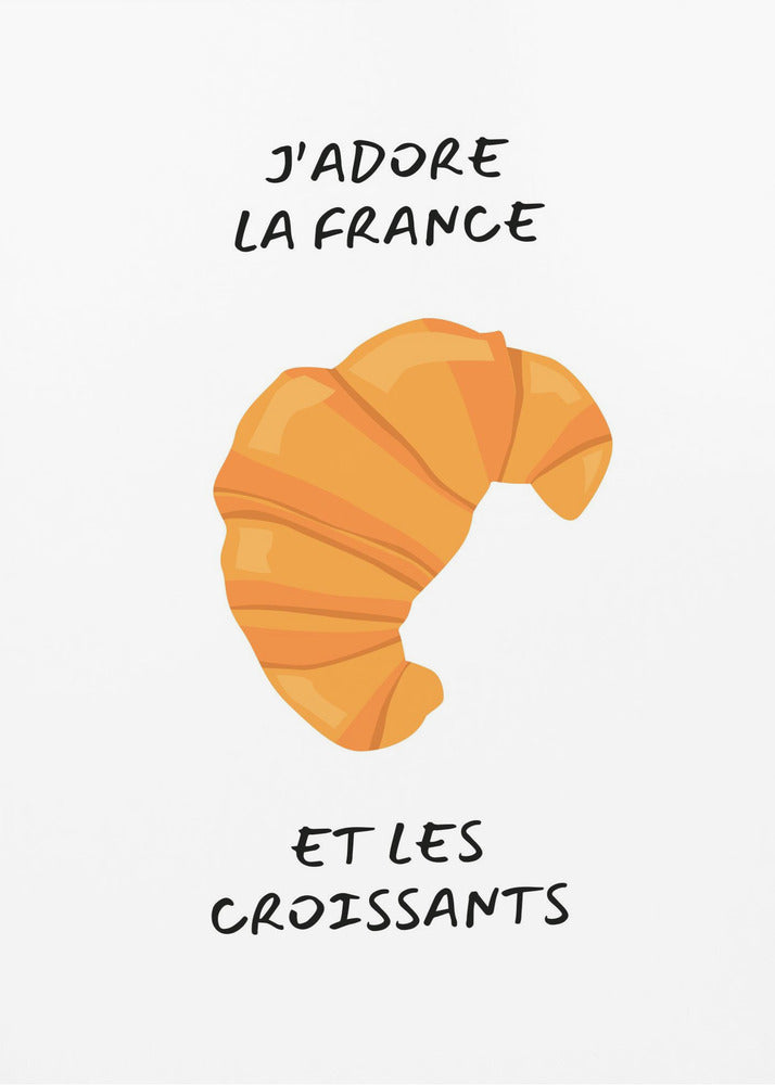 J´adore la france, Croissant | Leinwand