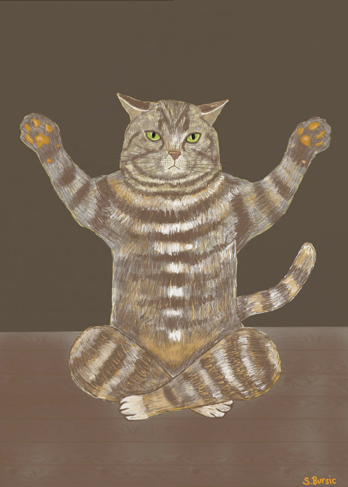 Yoga-Katze | Leinwand