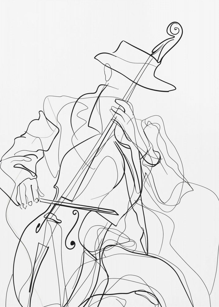 Line Art Musiker 1 | Poster