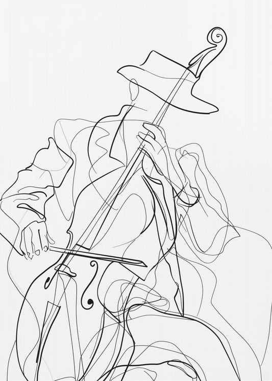Line Art Musiker 1 | Poster