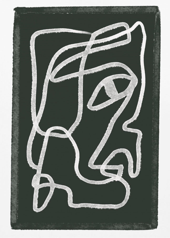 Abstrakte Linien schwarz | Leinwand