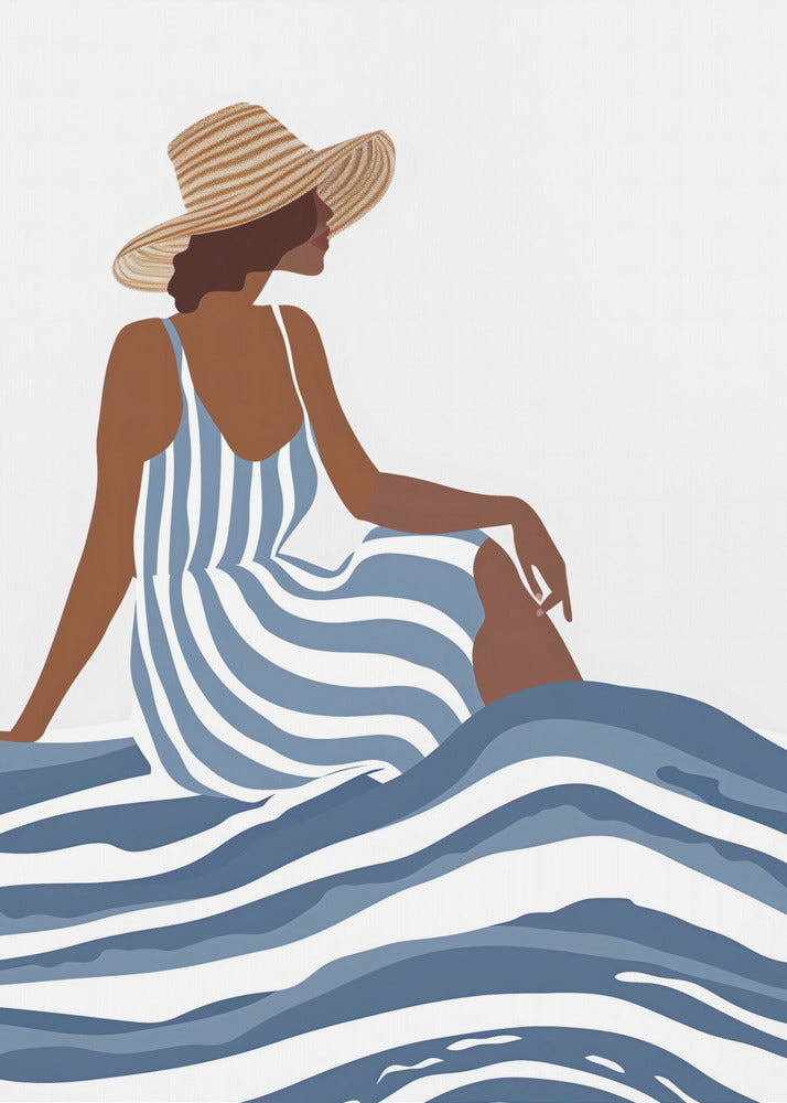 Das Mädchen im gestreiften Kleid | Poster