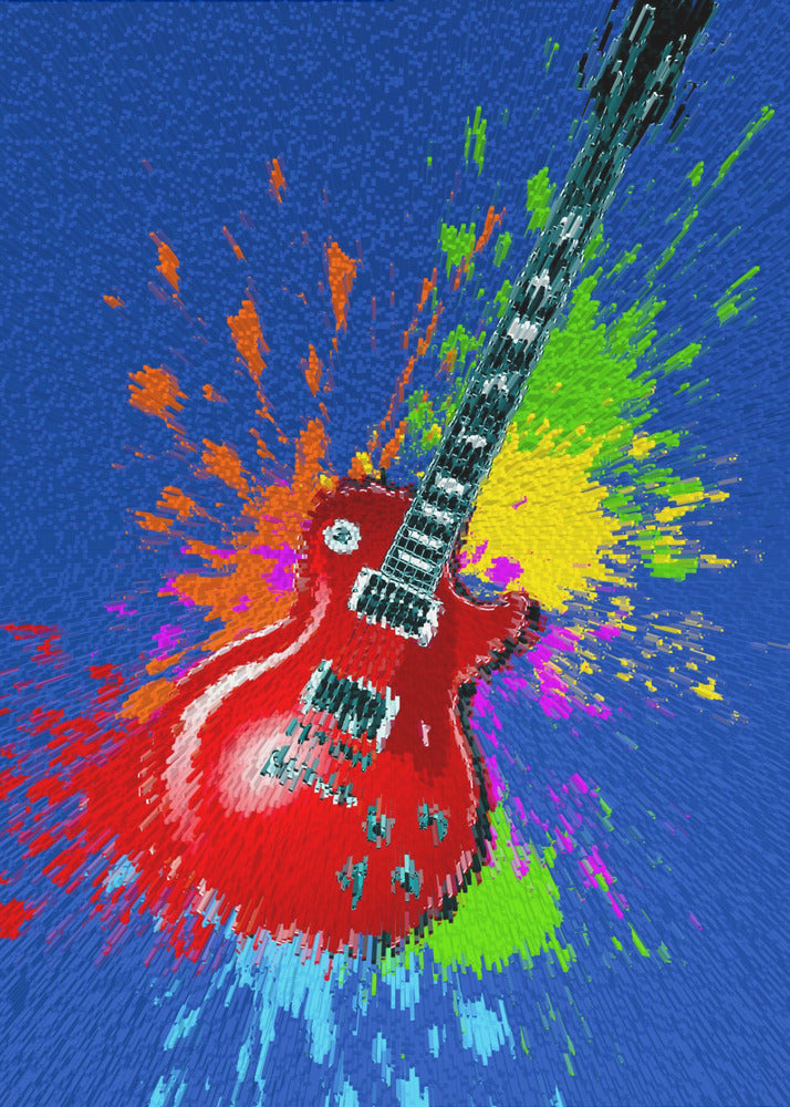 Pop-Art-Explosion mit E-Gitarre | Poster