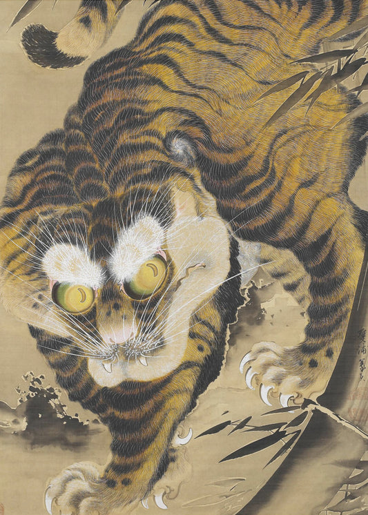 Tiger, der aus Bambus auftaucht (18. Jahrhundert) | Poster