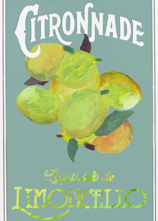 Citronnade Limoncello auf Blau | Poster