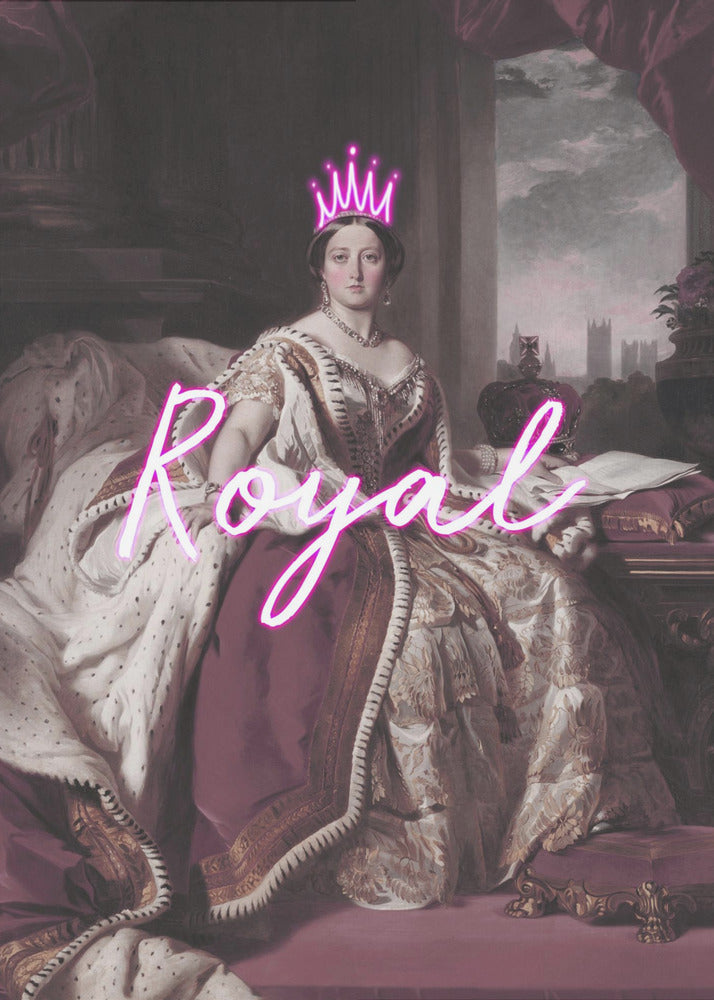 Queenvictoriaroyalneon Ratioiso | Leinwand