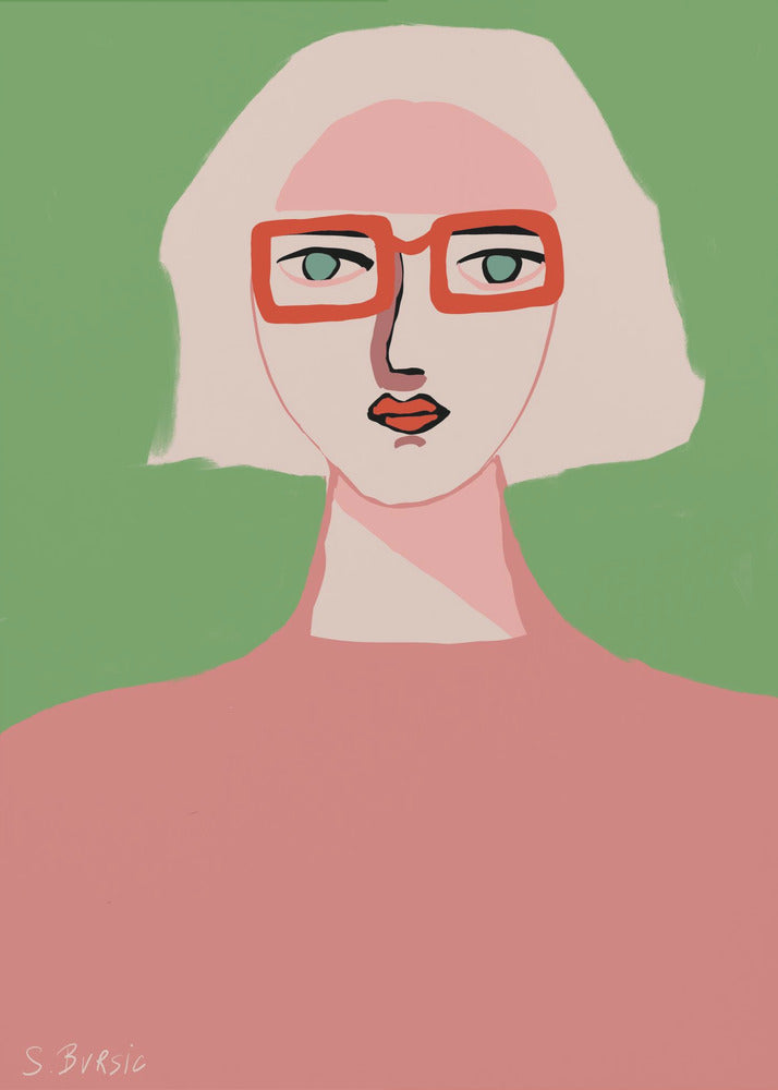 Dame mit hellem Haar | Leinwand