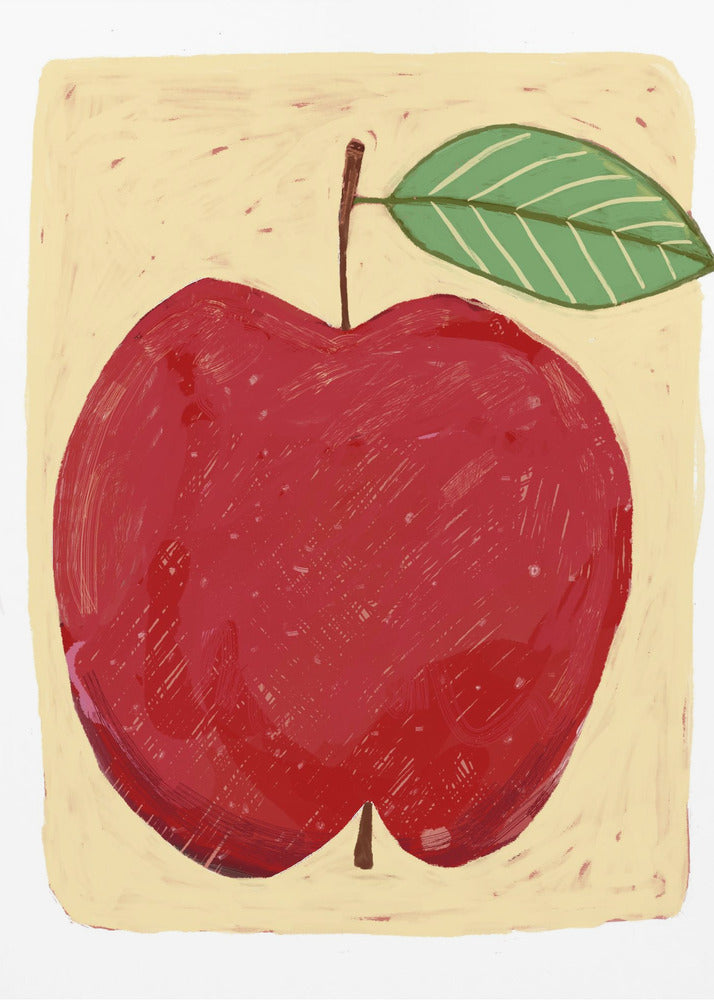 Großer roter Apfel | Poster