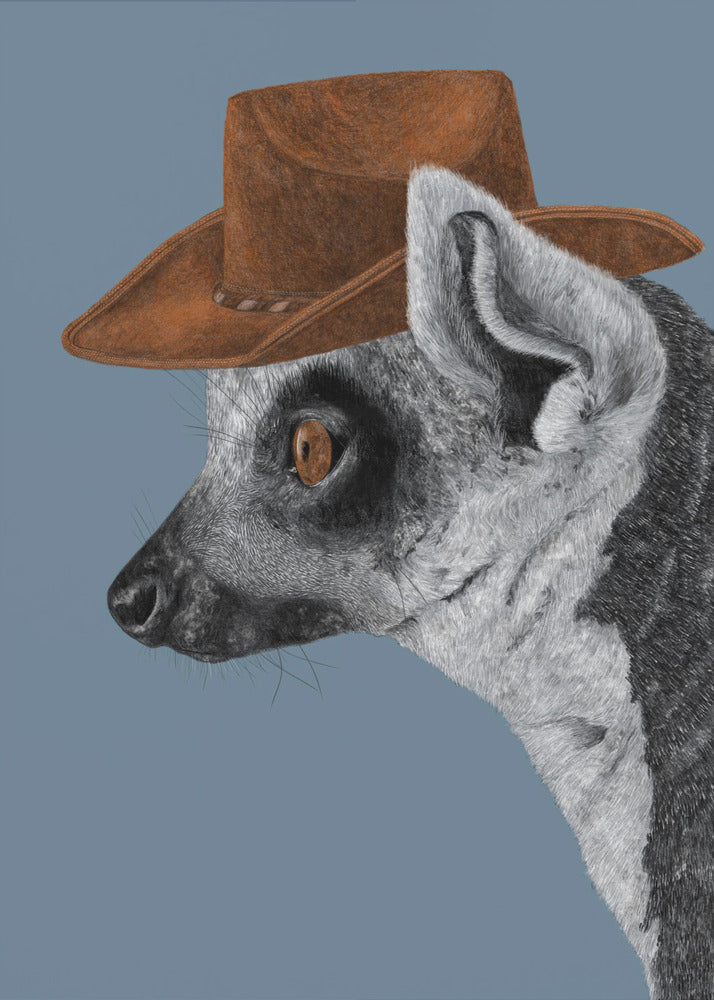 Felix, der Cowboy-Lemur | Leinwand