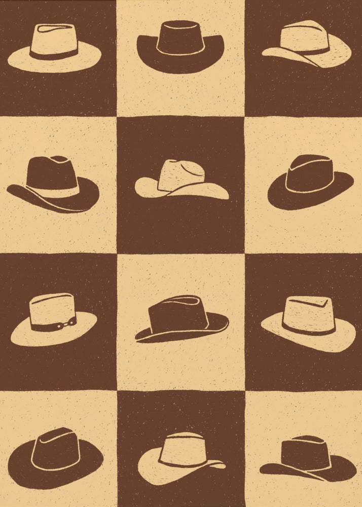 Cowboy Schachbrett | Leinwand