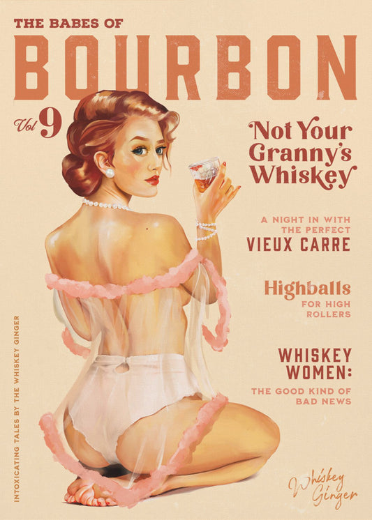 Babes of Bourbon Vol 9 Vintage Whiskey Pinup | Leinwand