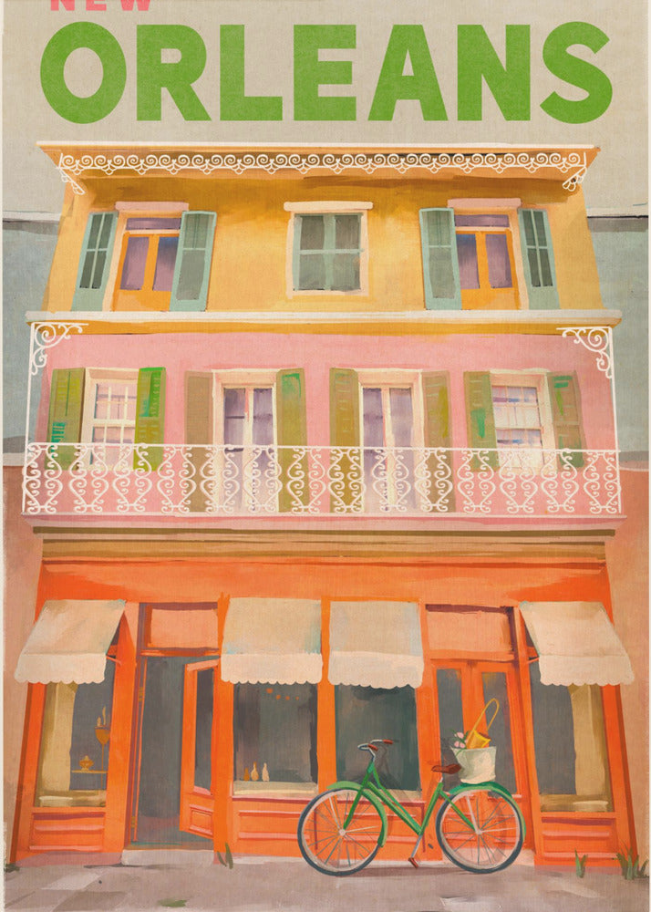 New Orleans, Louisiana Vintage Reiseposter | Leinwand
