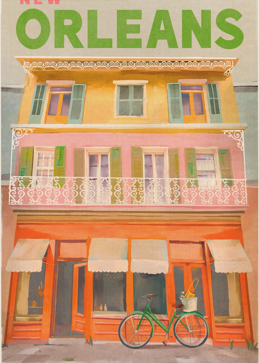 New Orleans, Louisiana Vintage Reiseposter | Leinwand