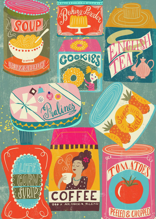 Colorful Pantry Turquoise | Canvas