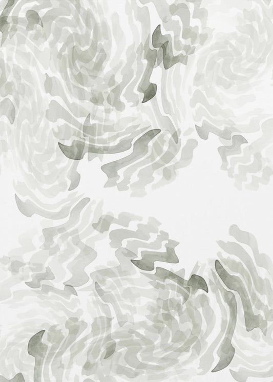 Grauer Aquarellwirbel 1 | Poster