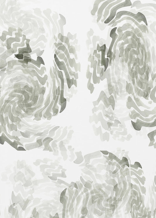 Grey Watercolour Twirl 2 | Canvas