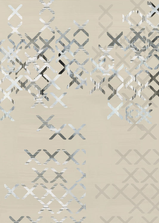 Minimal X's and O's Black and White Composition 2 | Canvas