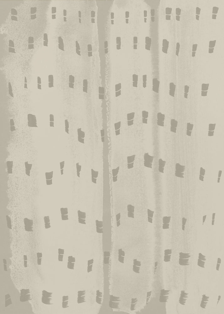 Sanfter Wellenrhythmus – Wabi-Sabi Muster in Beige | Poster