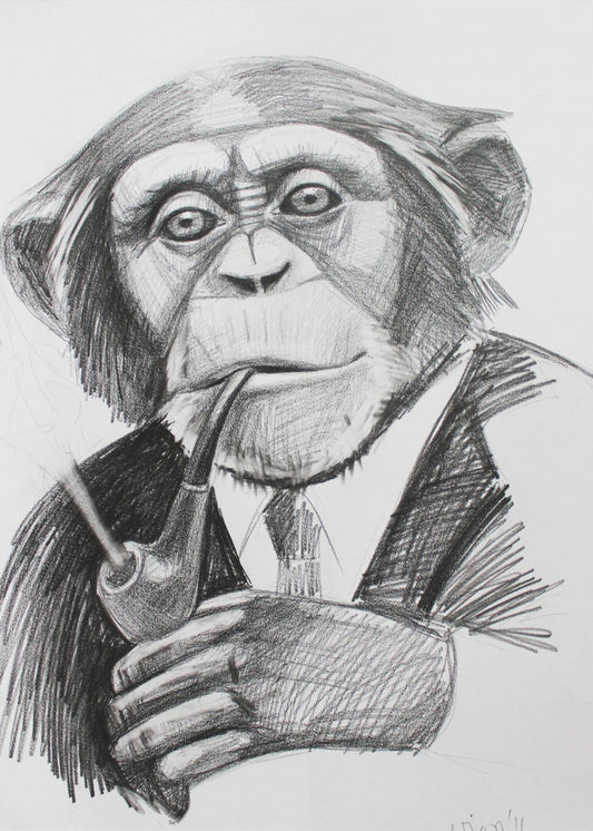 Sophisticated Chimp | Canvas
