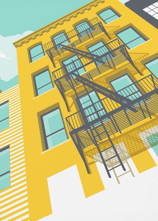 NYC Brooklyn Yellow | Canvas