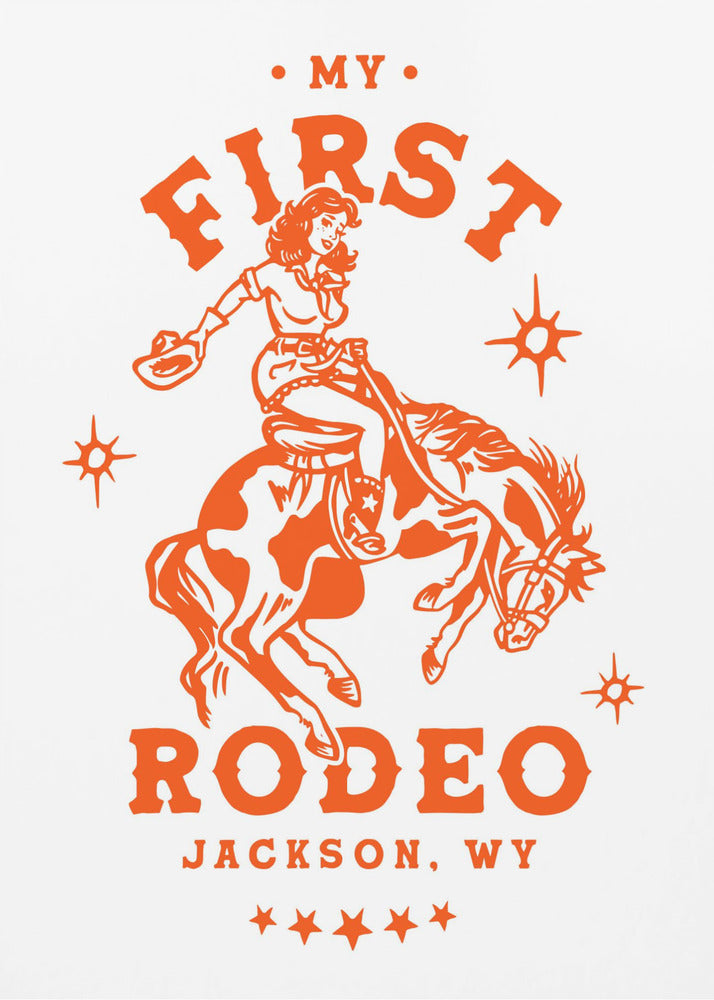 Mein erstes Rodeo Jackson Wyoming Reiten Cowgirl | Leinwand