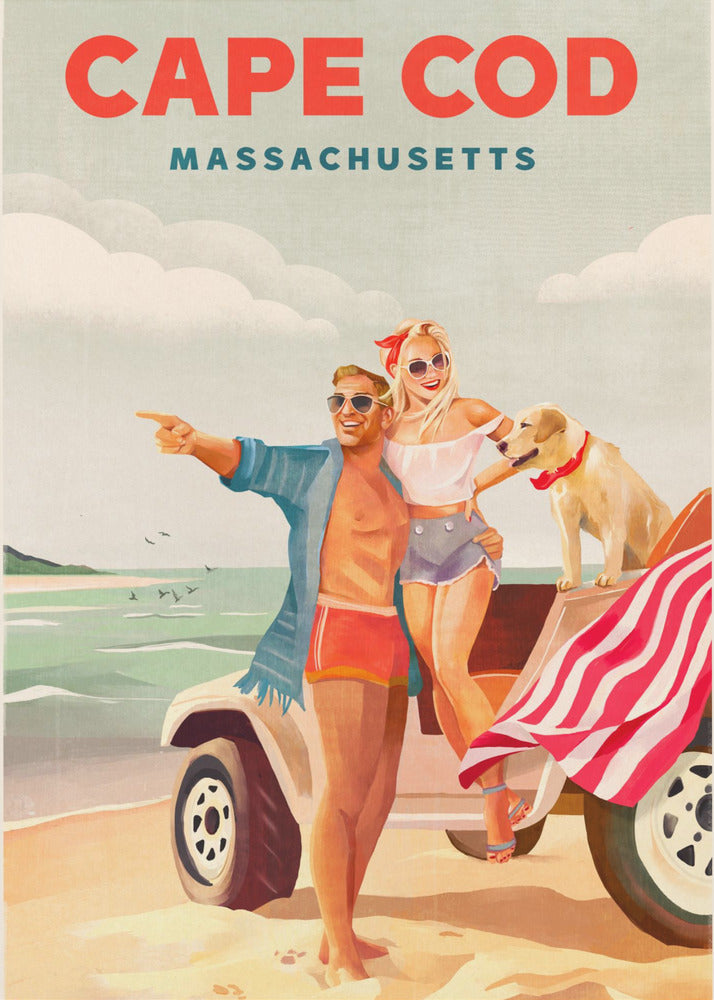 Cape Cod, Massachusetts, Sommer-Strandkunst, Poster