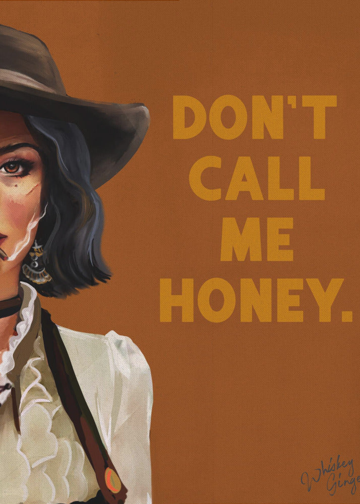 Nenn mich nicht Honey Badass Western Cowgirl Kunst | Leinwand