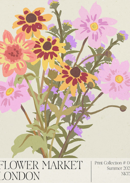 Londoner Blumenmarkt | Leinwand