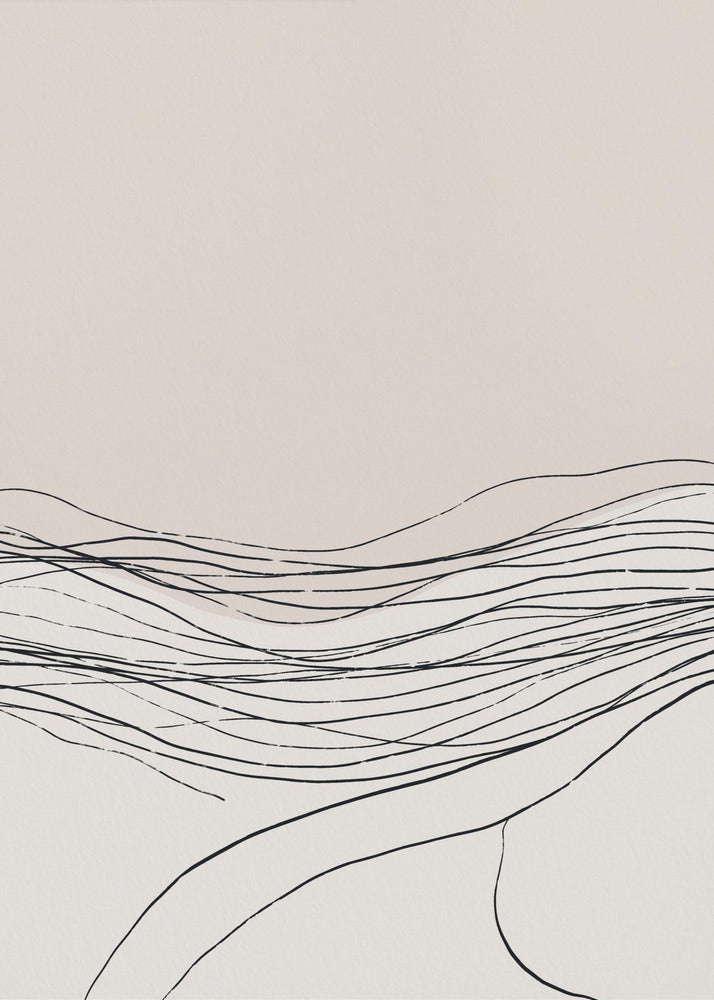 Calm serene line art nordic decor | Poster