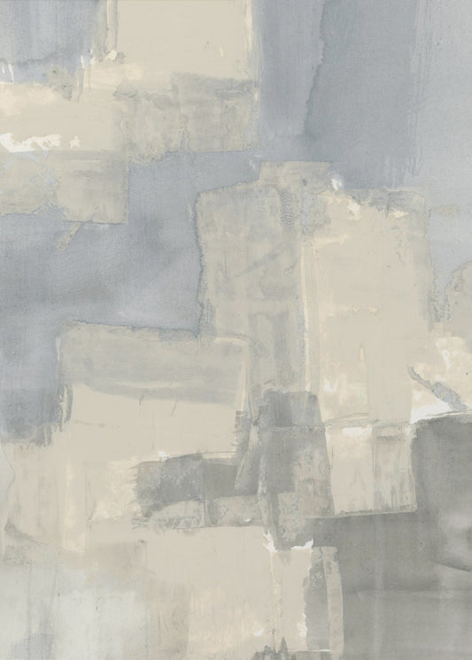 Abstract Neutral Grey and Beige Shapes 2 | Canvas