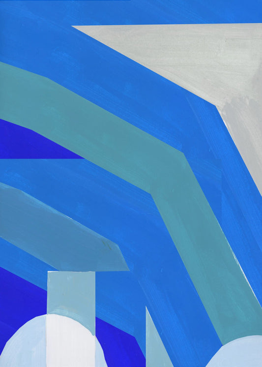 Blaue französische Streifen 1 | Poster